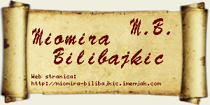 Miomira Bilibajkić vizit kartica